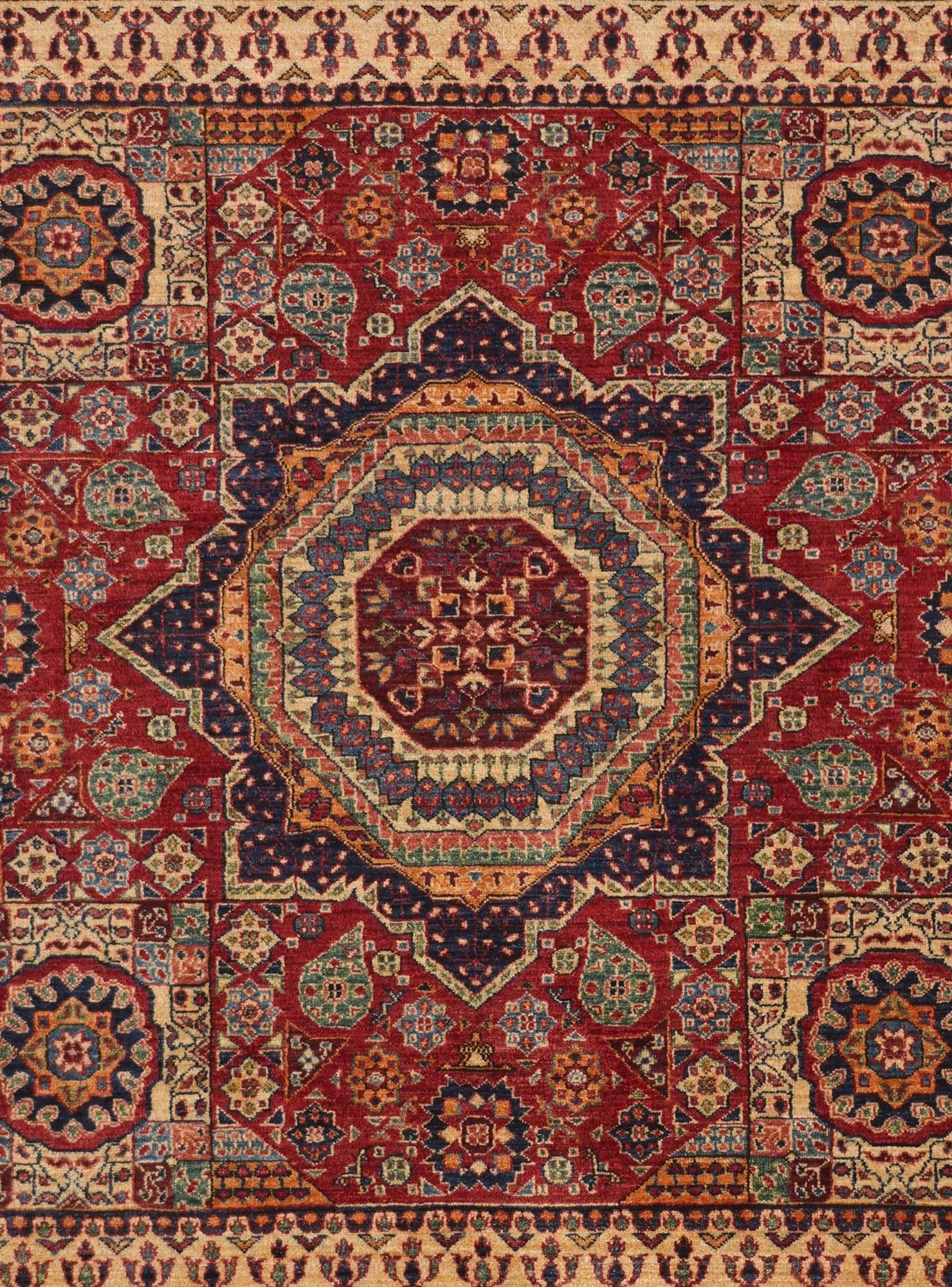6' 9 x 9' 8 Hand Knotted Mamluk Ziegler Rug