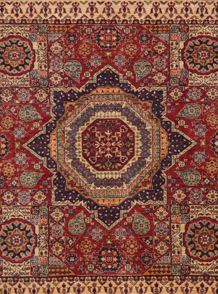 Detail image of 6' 9 x 9' 8 Hand Knotted Mamluk Ziegler Rug