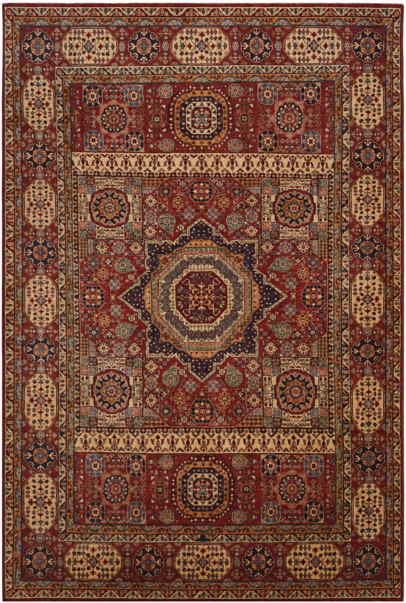 6' 9 x 9' 8 Hand Knotted Mamluk Ziegler Rug
