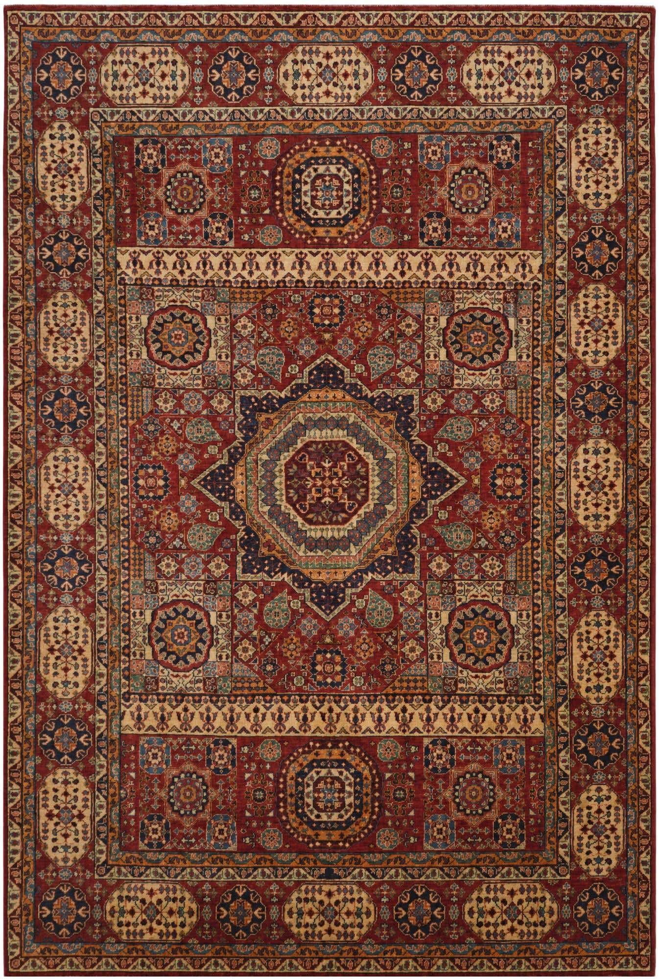 6' 9 x 9' 8 Hand Knotted Mamluk Ziegler Rug