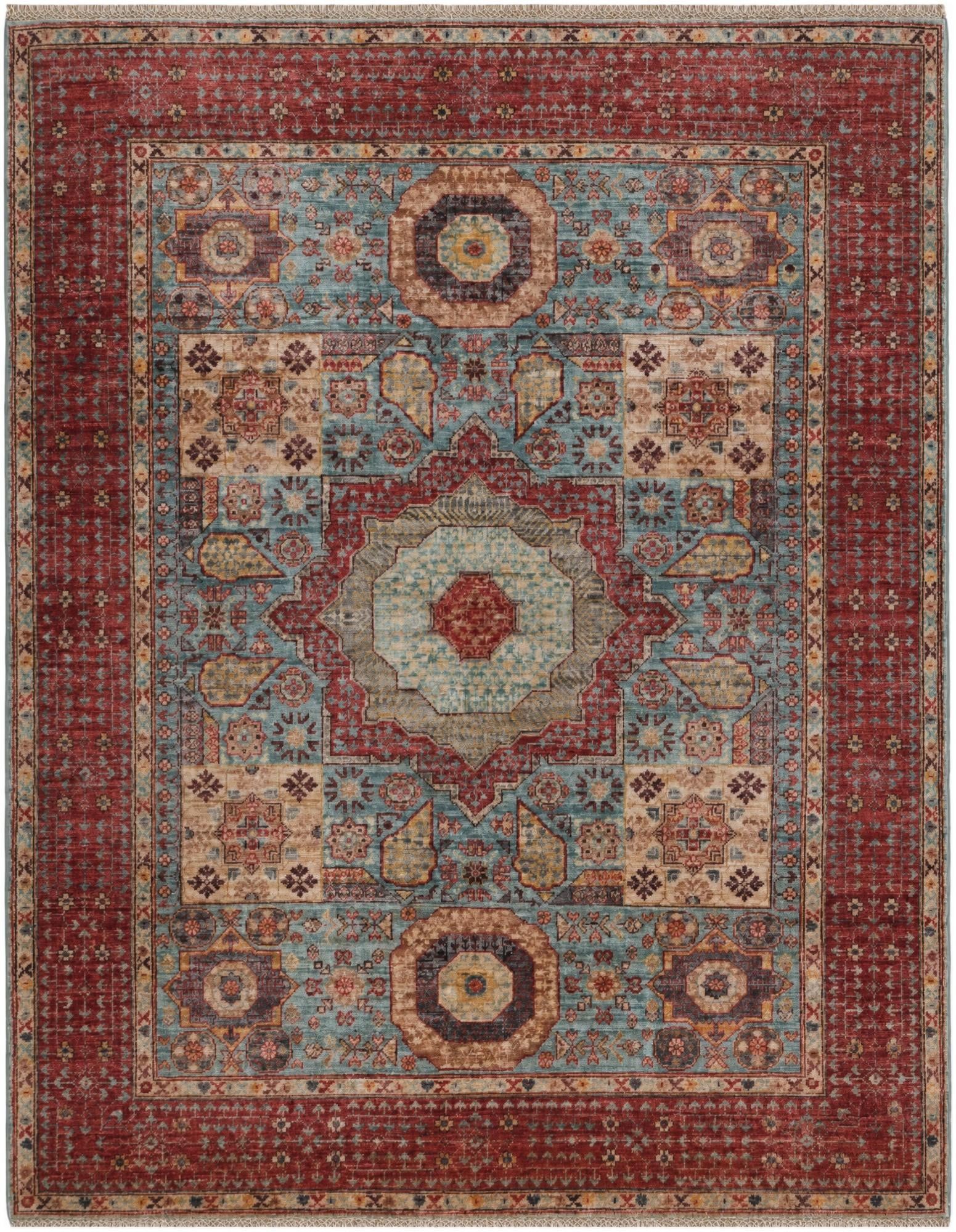 5' 1 x 6' 6 Hand Knotted Mamluk Ziegler Rug