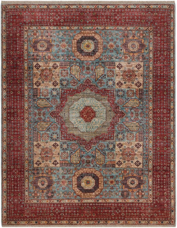 Detailansicht von 155cm x 200cm Handgeknüpft Mamluk Ziegler Teppich