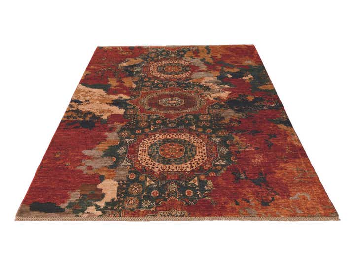 5' 9 x 7' 11 Hand Knotted Mamluk Ziegler Rug