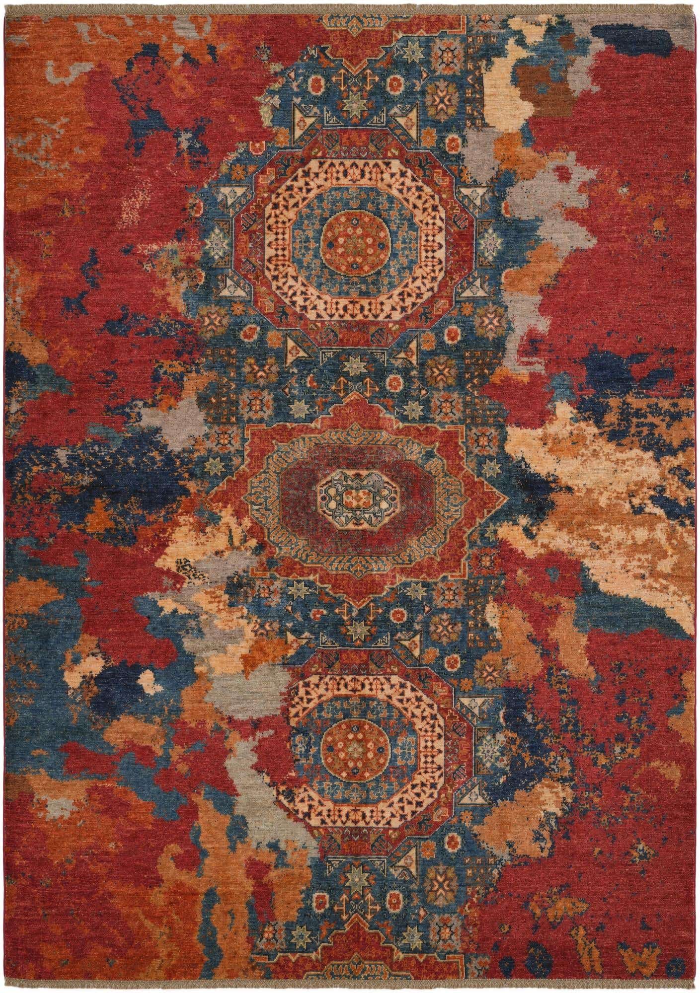 5' 9 x 7' 11 Hand Knotted Mamluk Ziegler Rug