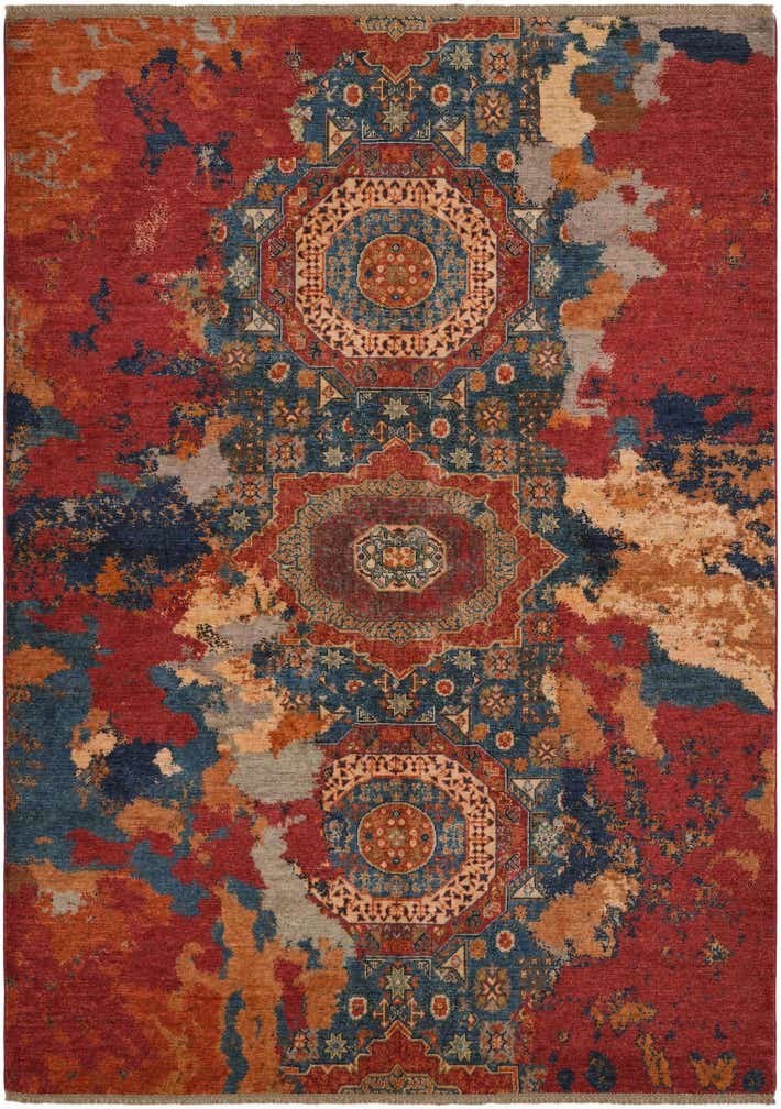 5' 9 x 7' 11 Hand Knotted Mamluk Ziegler Rug