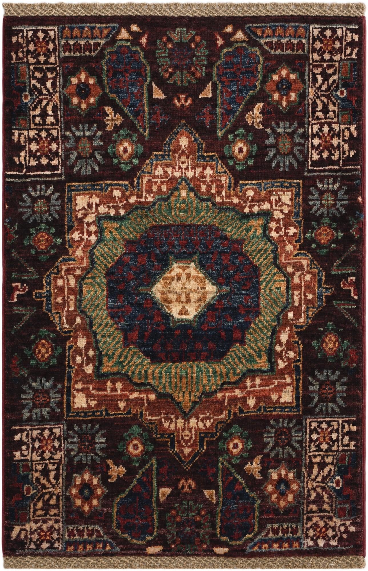 2' x 3' Hand Knotted Mamluk Ziegler Rug