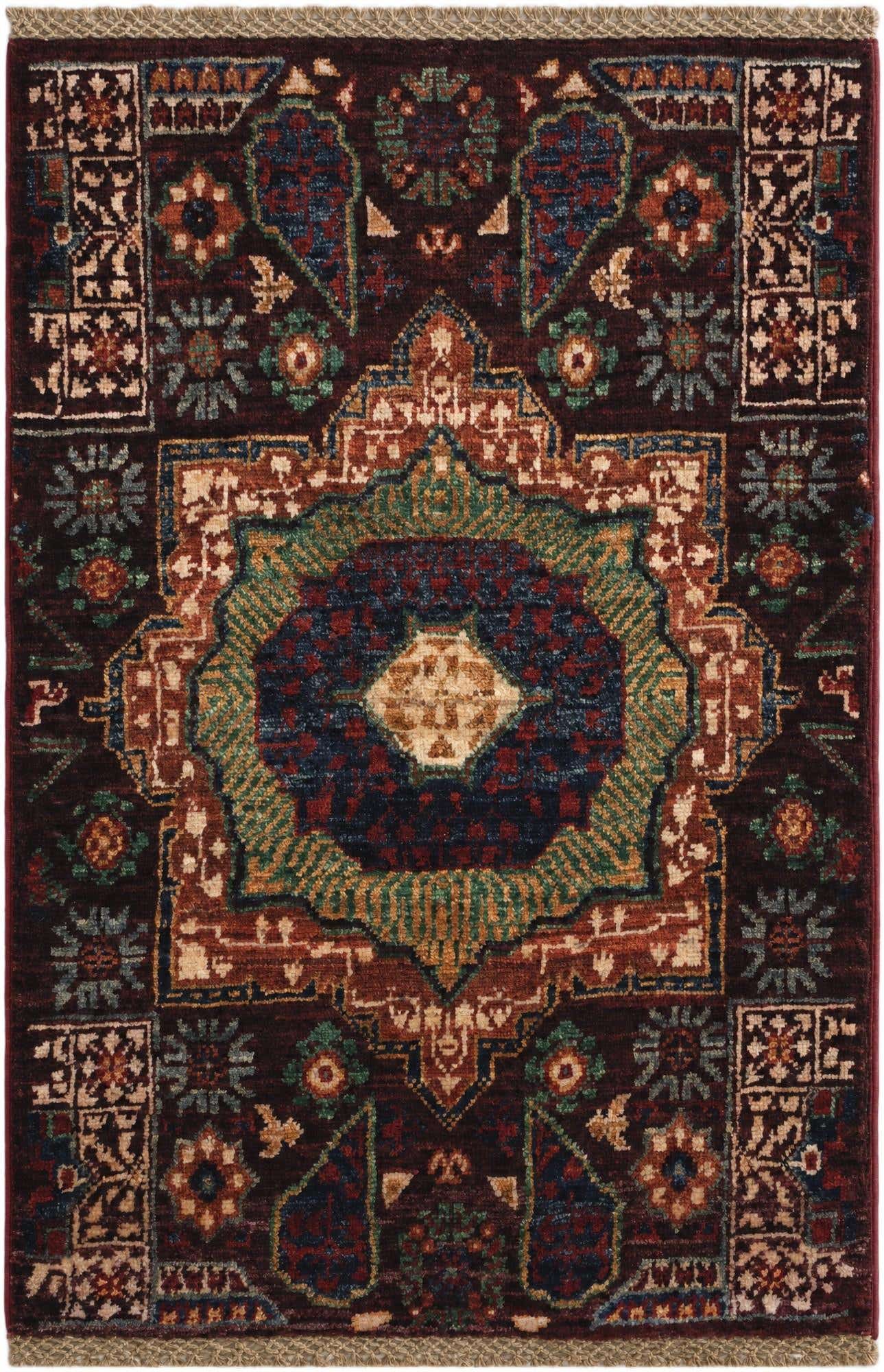 2' x 3' Hand Knotted Mamluk Ziegler Rug