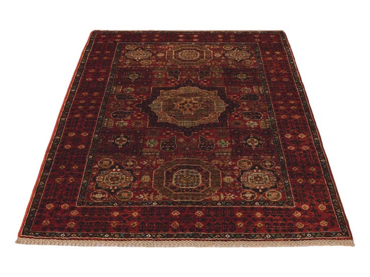 Detail image of 3' 5 x 4' 10 Hand Knotted Mamluk Ziegler Rug