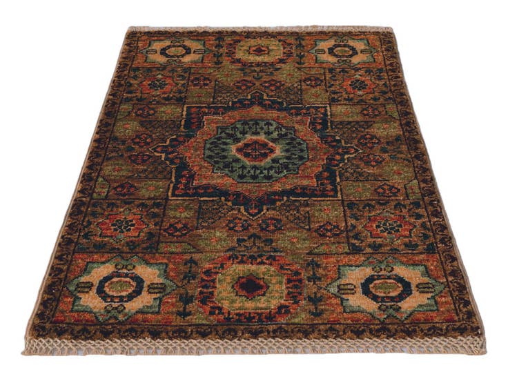 Detail image of 2' x 3' Hand Knotted Mamluk Ziegler Rug