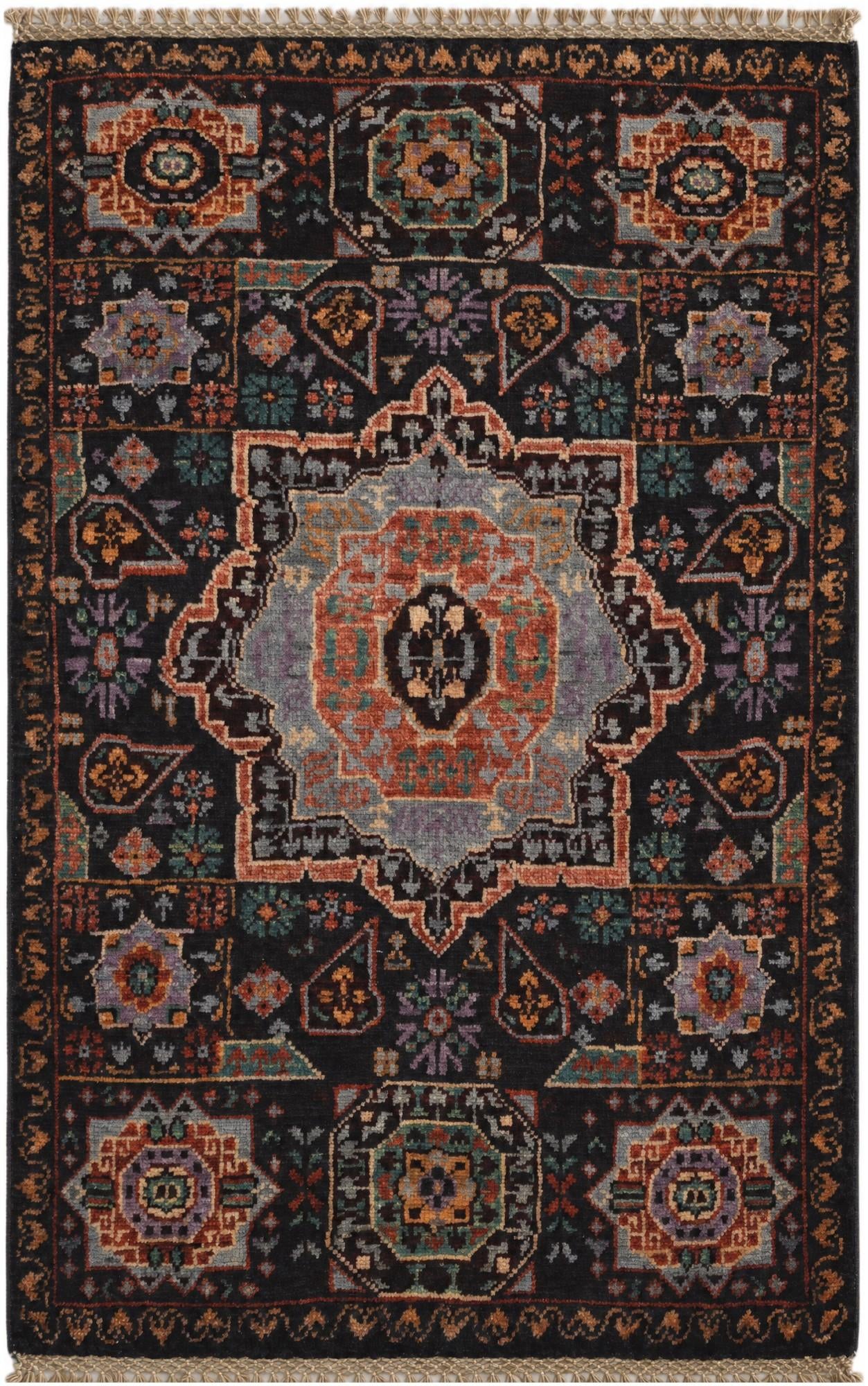 1' 11 x 2' 11 Hand Knotted Mamluk Ziegler Rug