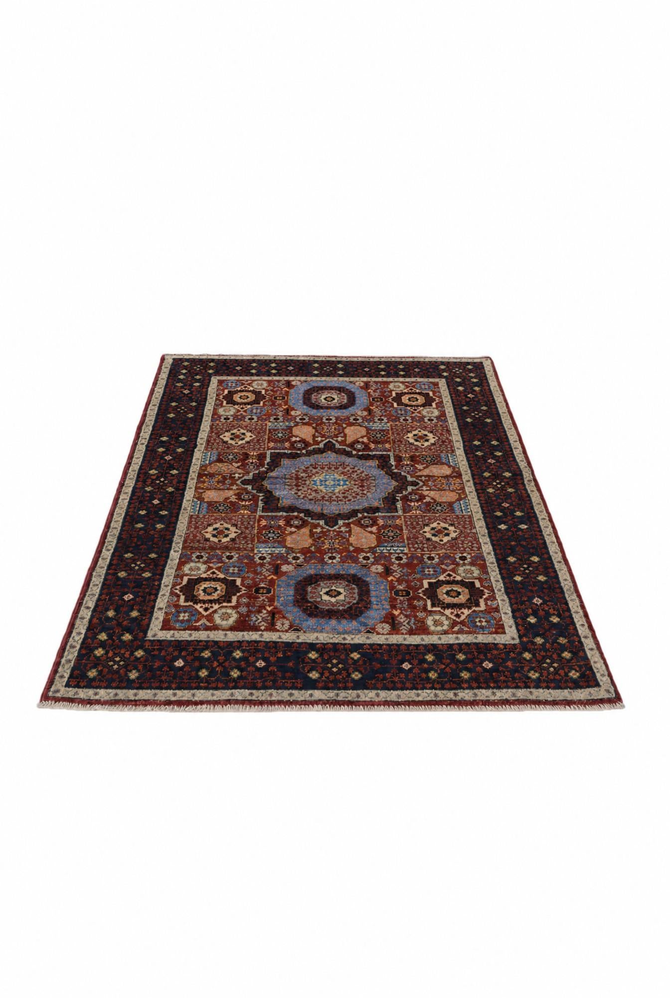 3' 5 x 5' Hand Knotted Mamluk Ziegler Rug