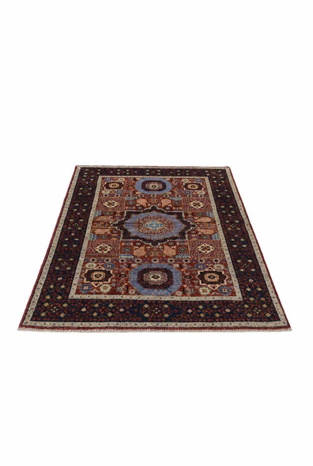 Detail image of 3' 5 x 5' Hand Knotted Mamluk Ziegler Rug