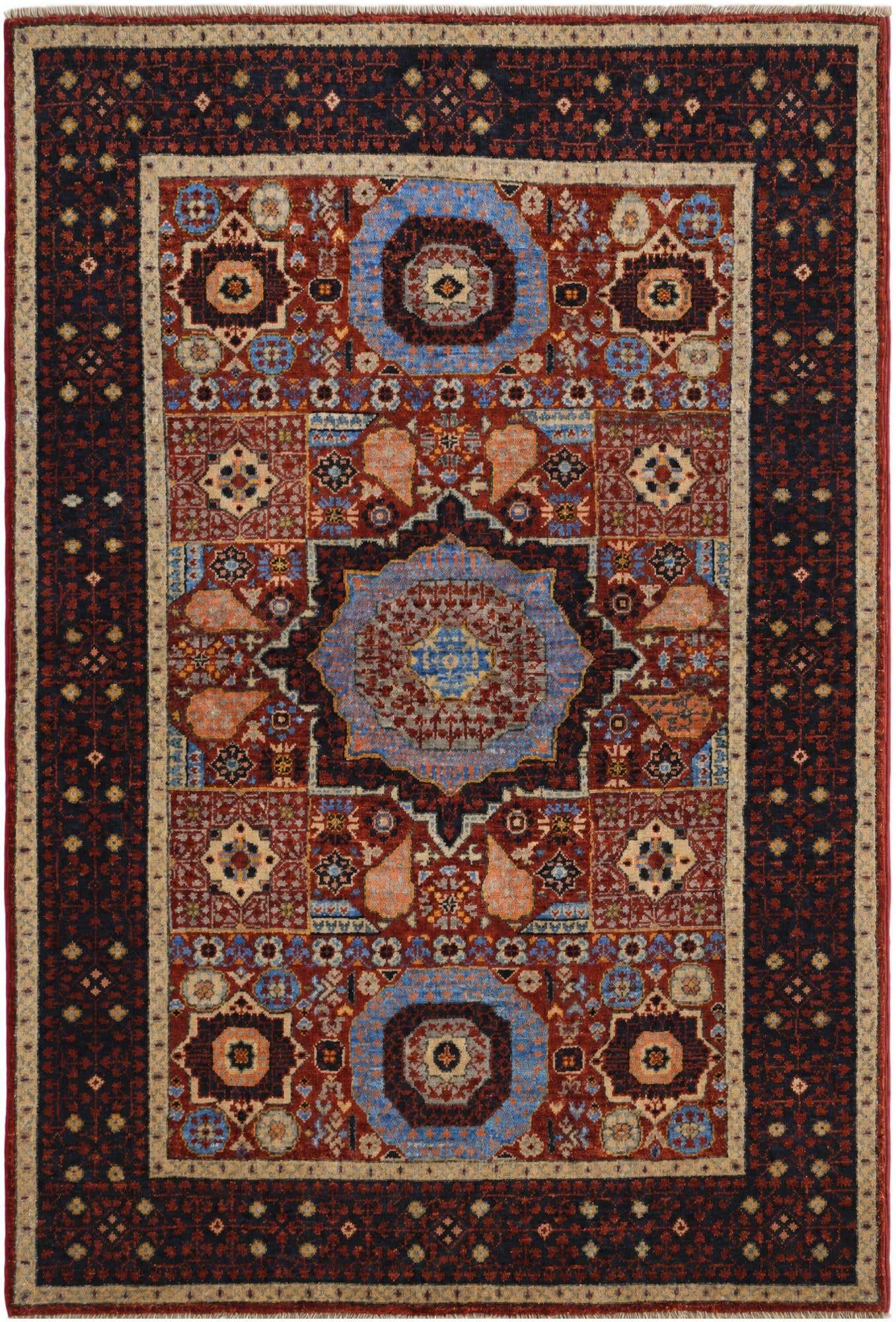 3' 5 x 5' Hand Knotted Mamluk Ziegler Rug
