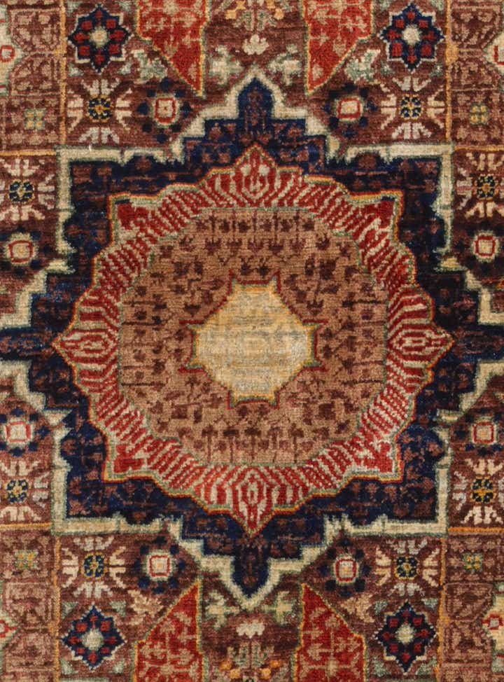 3' 4 x 4' 10 Hand Knotted Mamluk Ziegler Rug