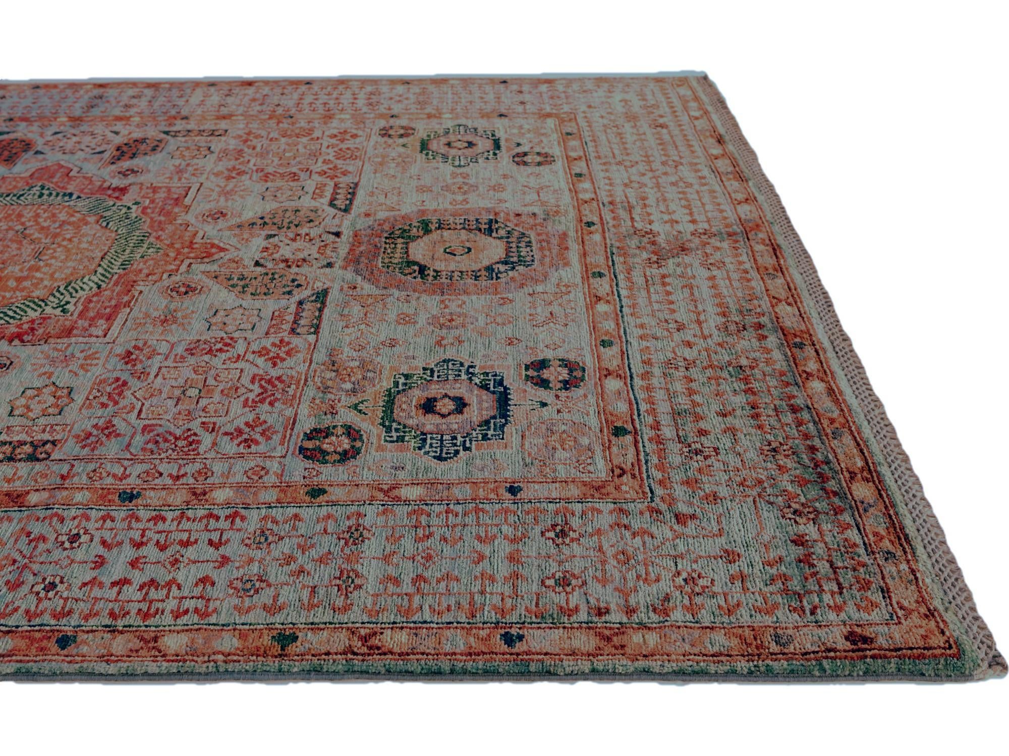 5' 2 x 6' 8 Hand Knotted Mamluk Ziegler Rug