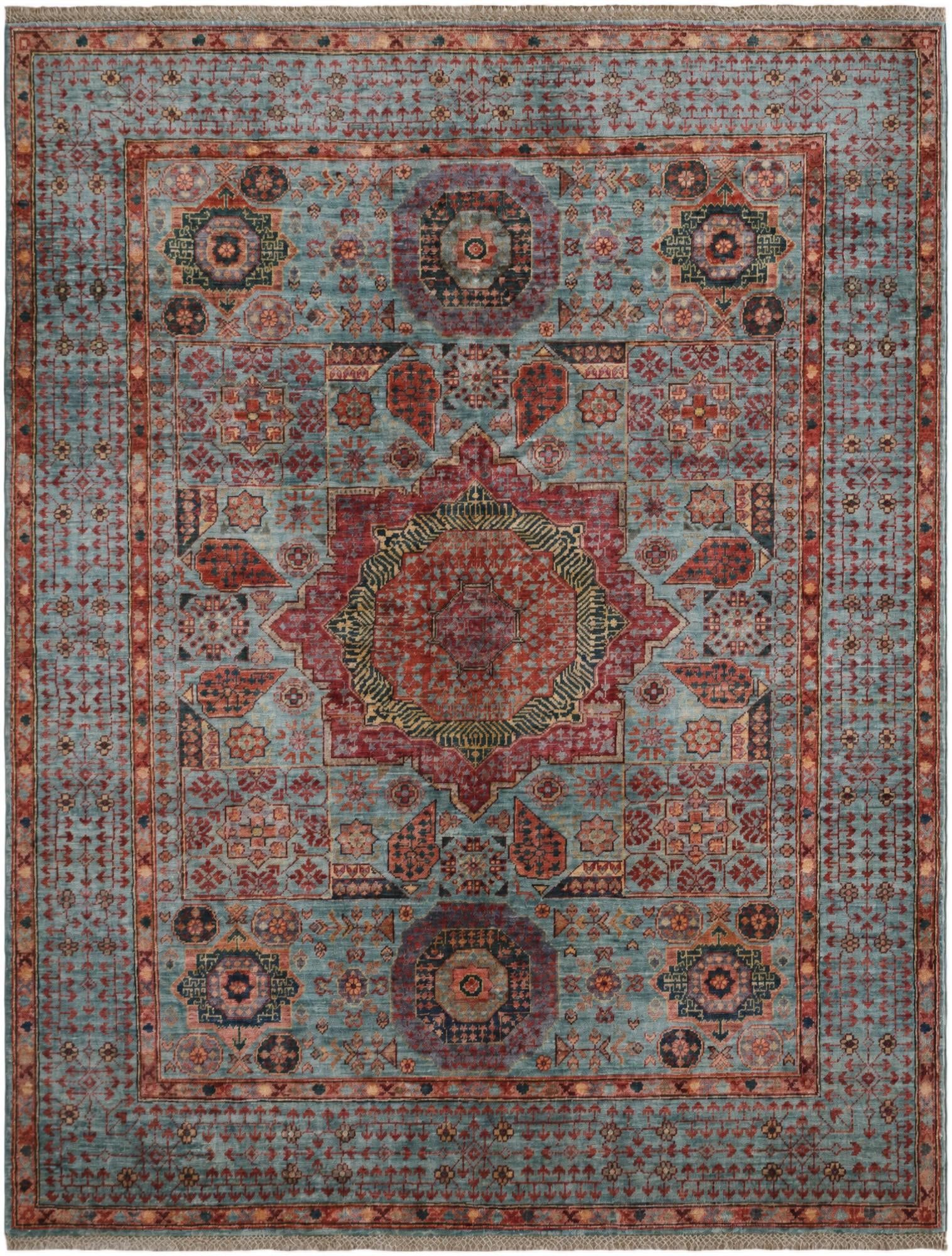 5' 2 x 6' 8 Hand Knotted Mamluk Ziegler Rug