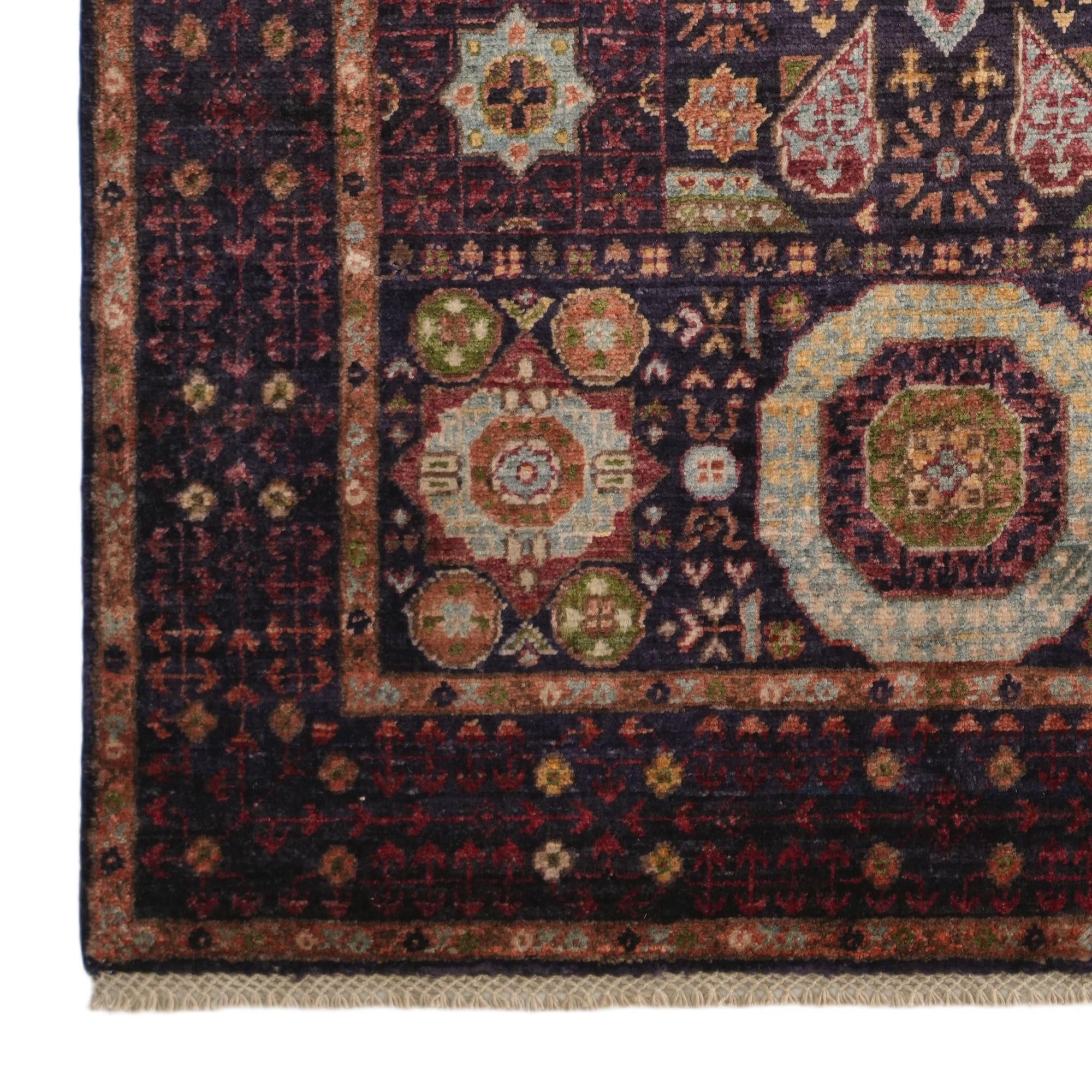 3' 4 x 4' 11 Hand Knotted Mamluk Ziegler Rug