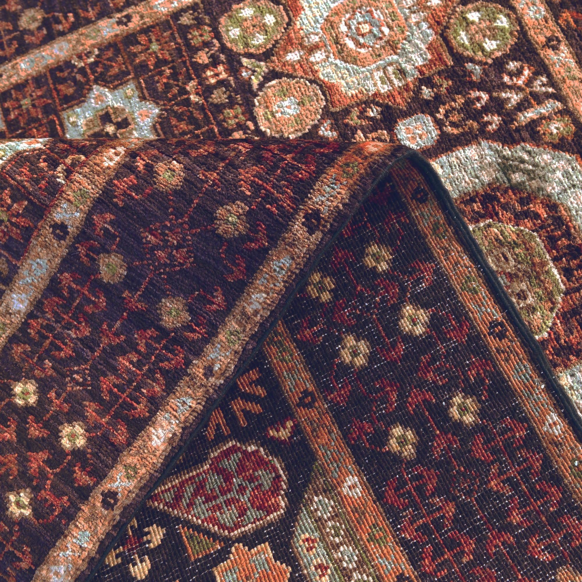 3' 4 x 4' 11 Hand Knotted Mamluk Ziegler Rug