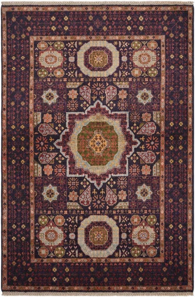 3' 4 x 4' 11 Hand Knotted Mamluk Ziegler Rug