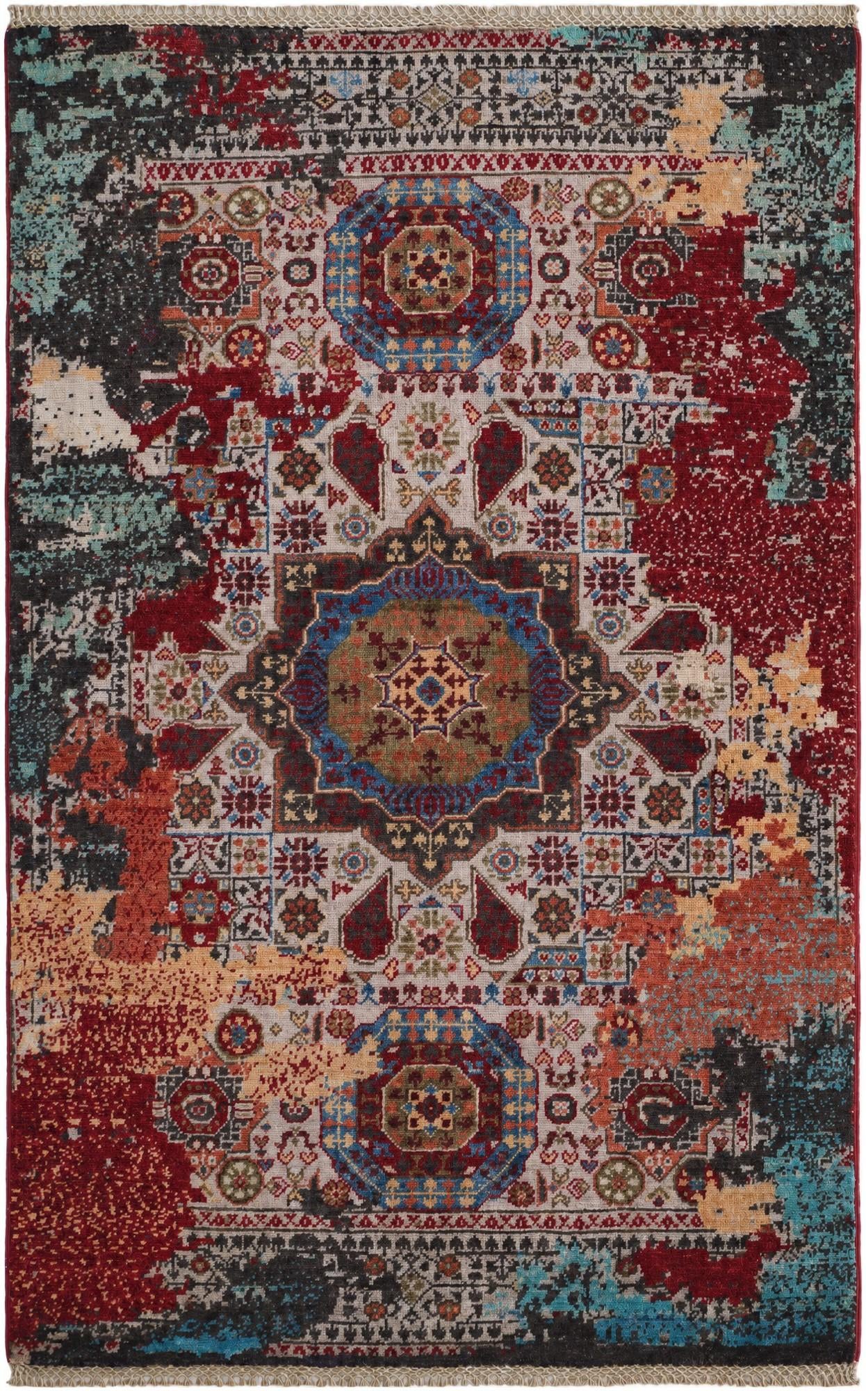 3' 3 x 5' 2 Hand Knotted Mamluk Ziegler Rug
