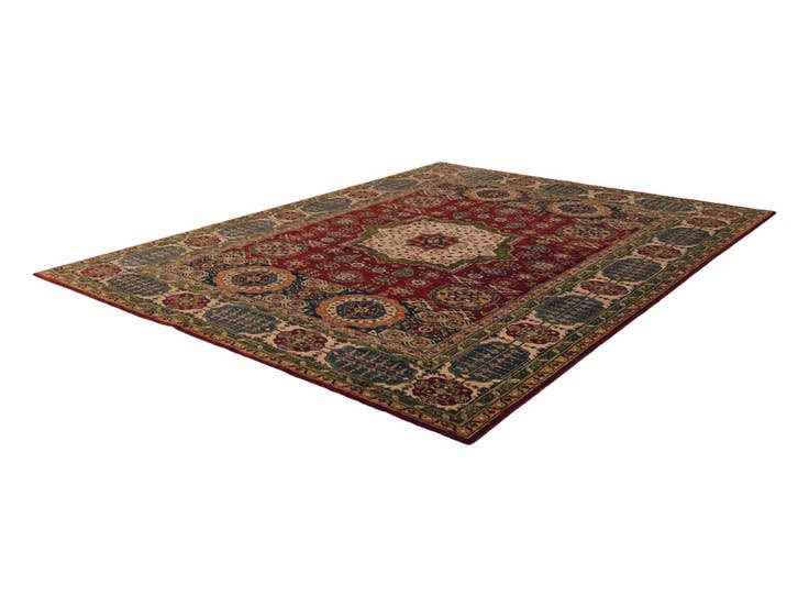 Detail image of 7' x 9' 5 Hand Knotted Mamluk Ziegler Rug
