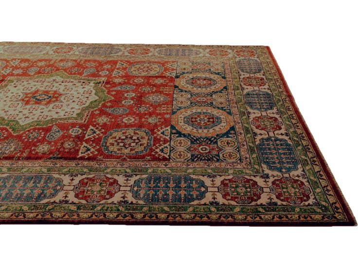 Detail image of 7' x 9' 5 Hand Knotted Mamluk Ziegler Rug