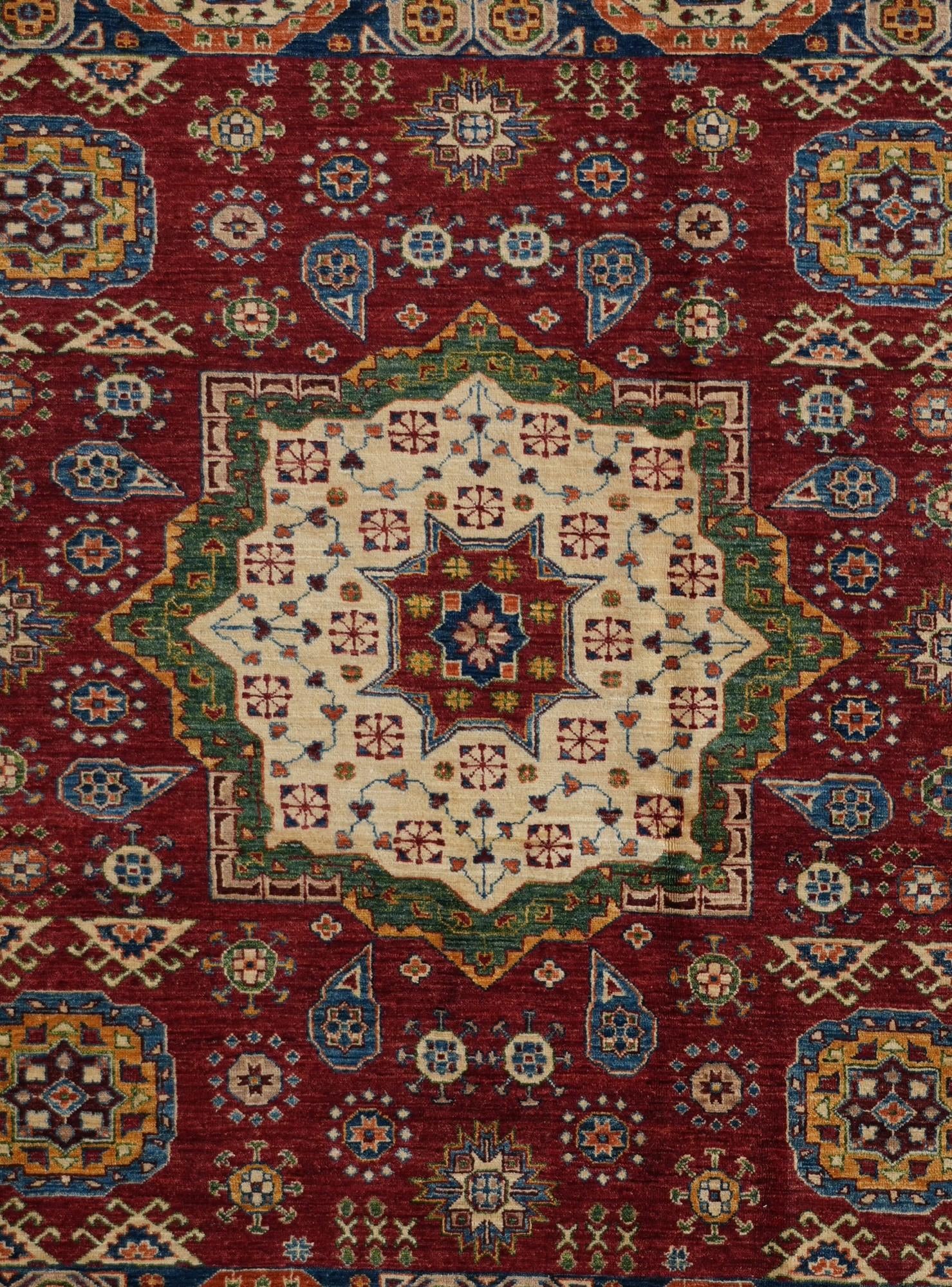 7' x 9' 5 Hand Knotted Mamluk Ziegler Rug