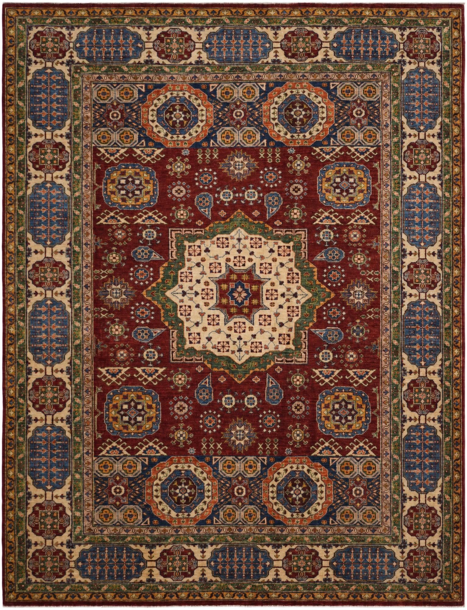 7' x 9' 5 Hand Knotted Mamluk Ziegler Rug
