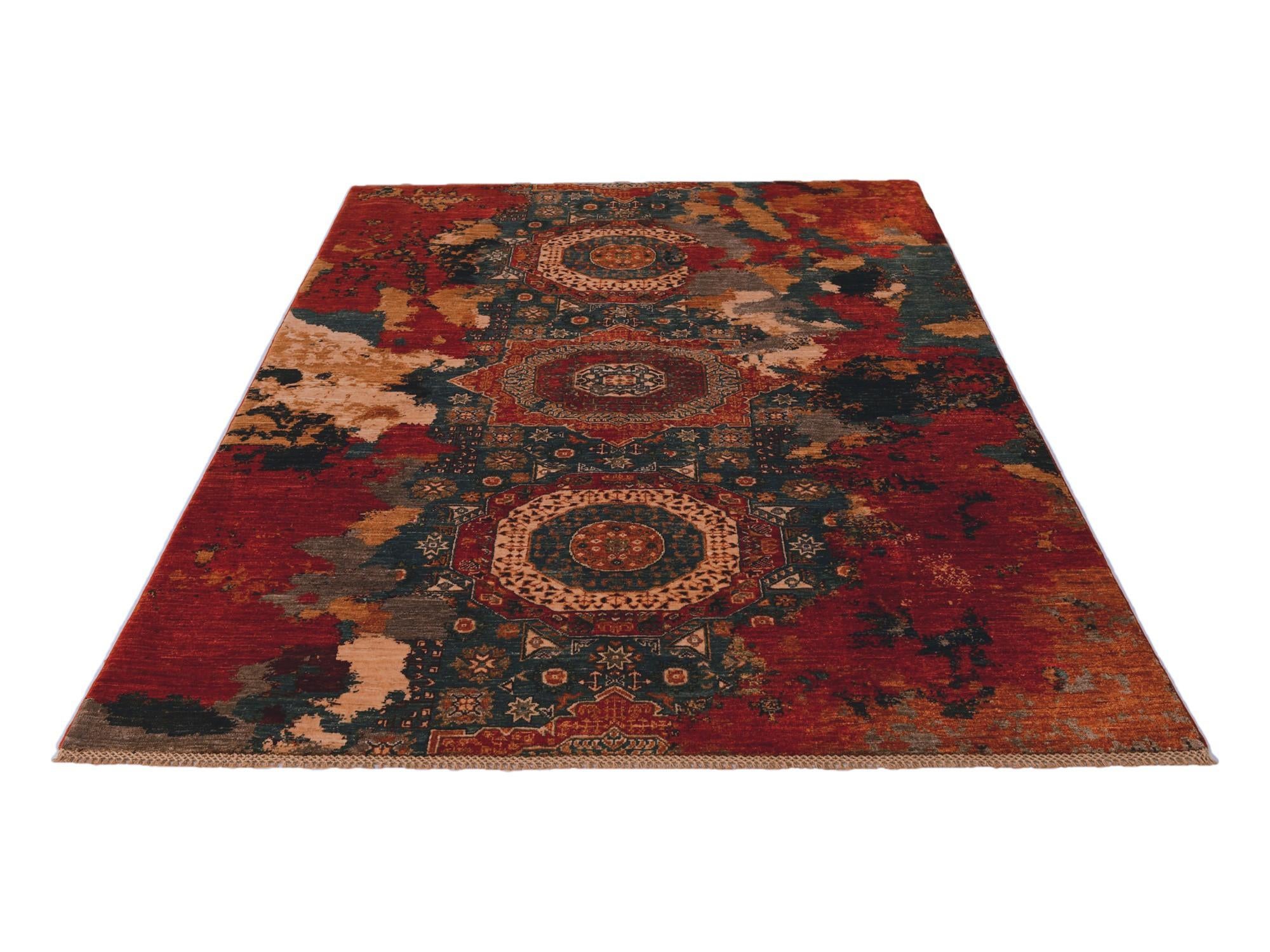 5' 9 x 7' 11 Hand Knotted Mamluk Ziegler Rug