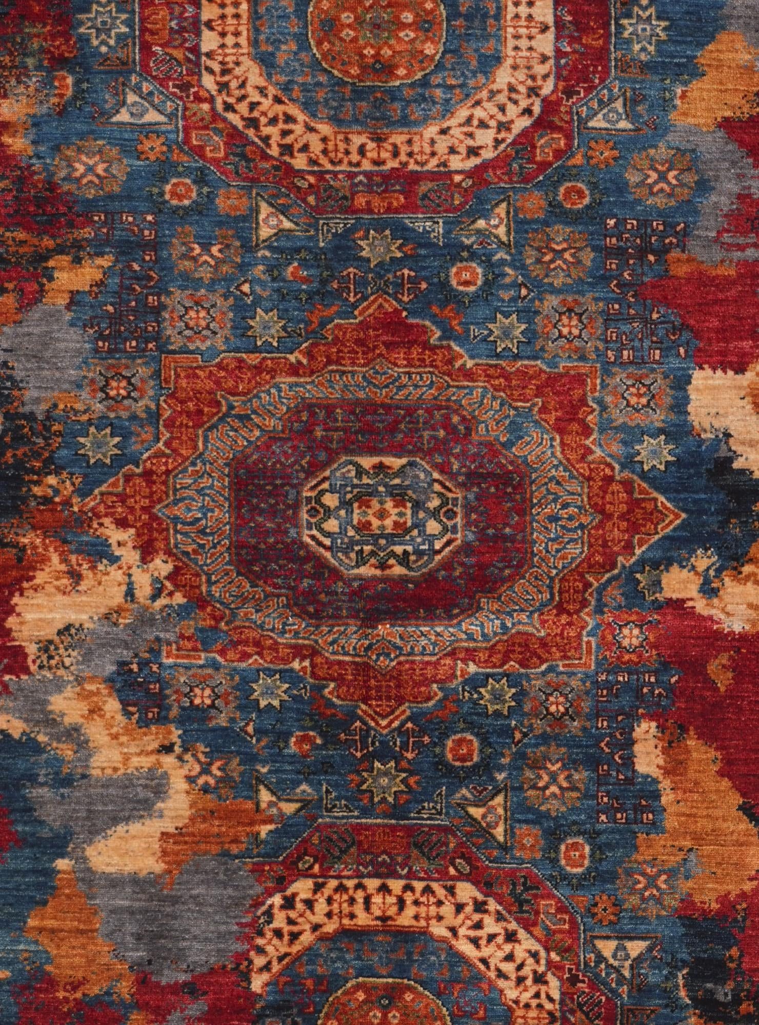 5' 9 x 7' 11 Hand Knotted Mamluk Ziegler Rug