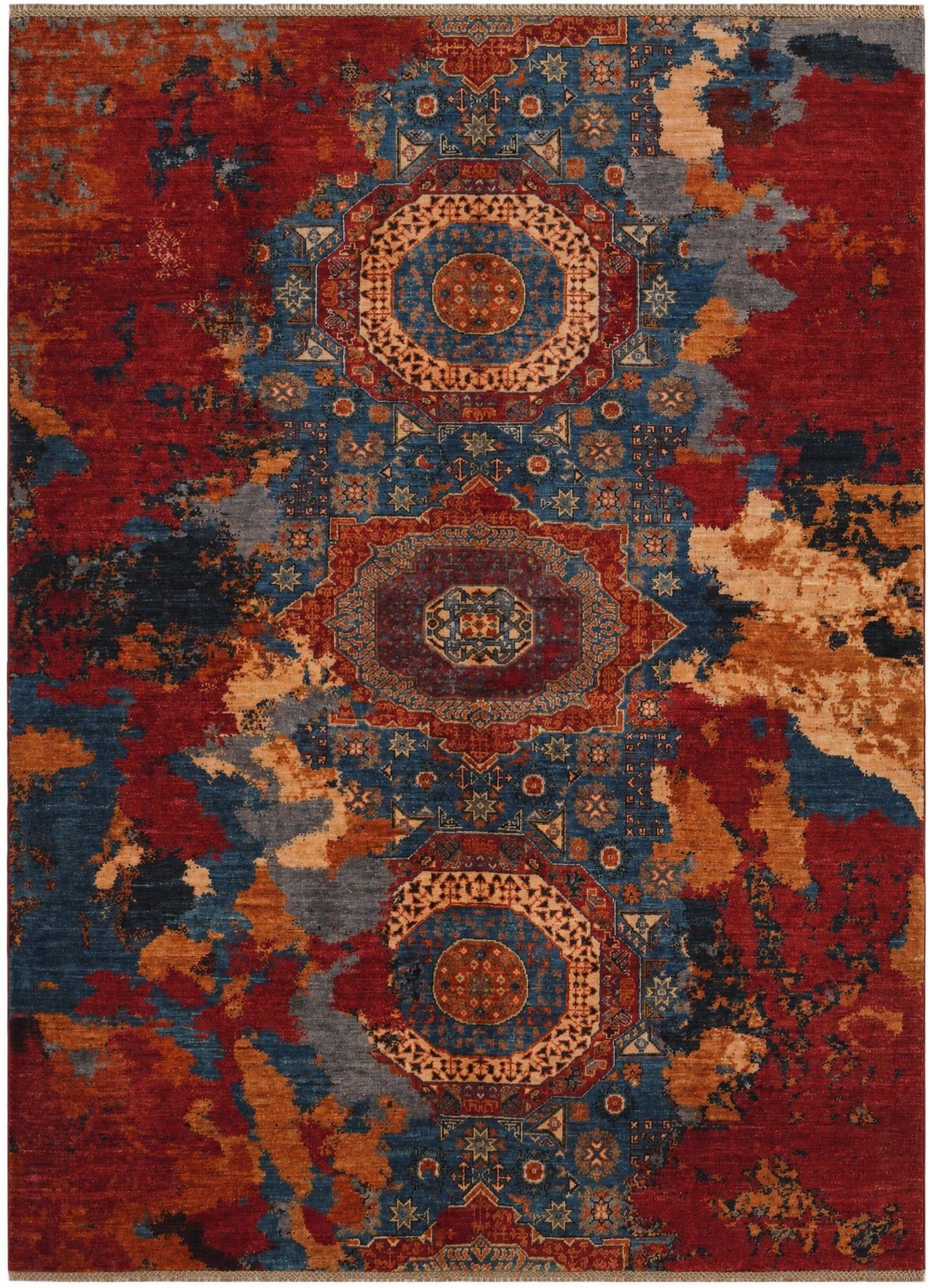 5' 9 x 7' 11 Hand Knotted Mamluk Ziegler Rug