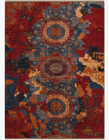 5' 9 x 7' 11 Hand Knotted Mamluk Ziegler Rug