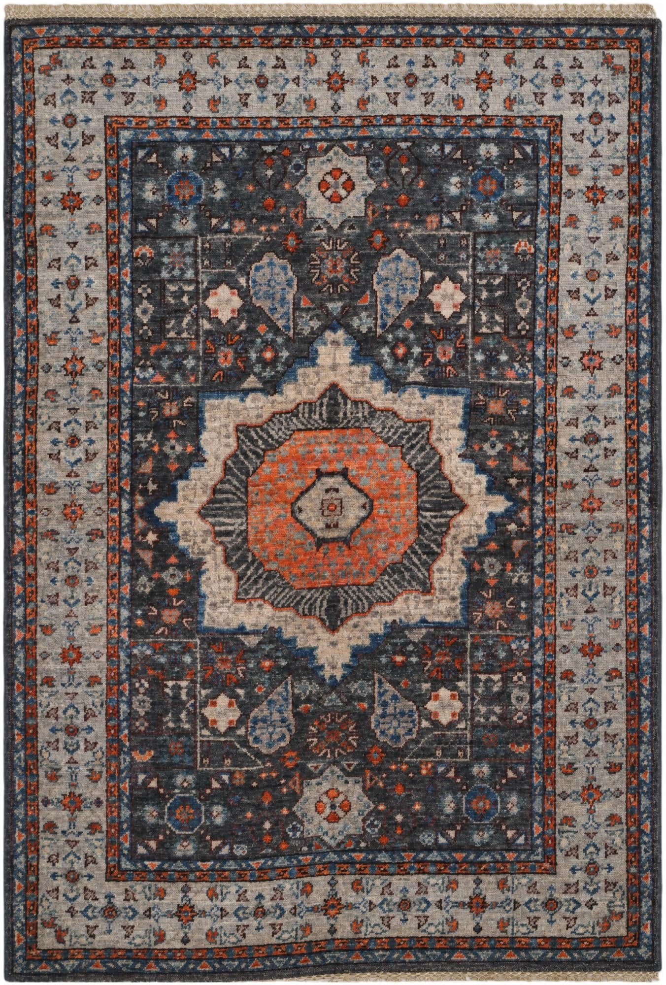 3' 5 x 4' 10 Hand Knotted Mamluk Ziegler Rug