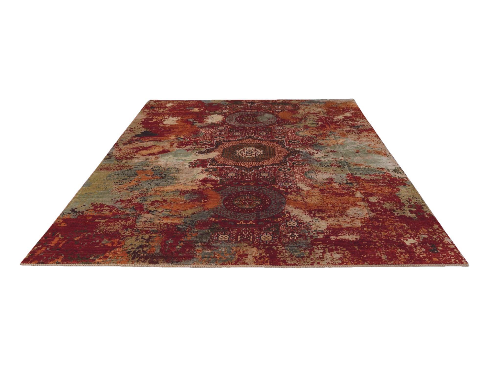 9' 11 x 13' 9 Hand Knotted Mamluk Ziegler Rug