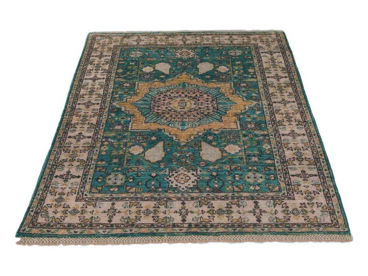 3' 5 x 5' Hand Knotted Mamluk Ziegler Rug