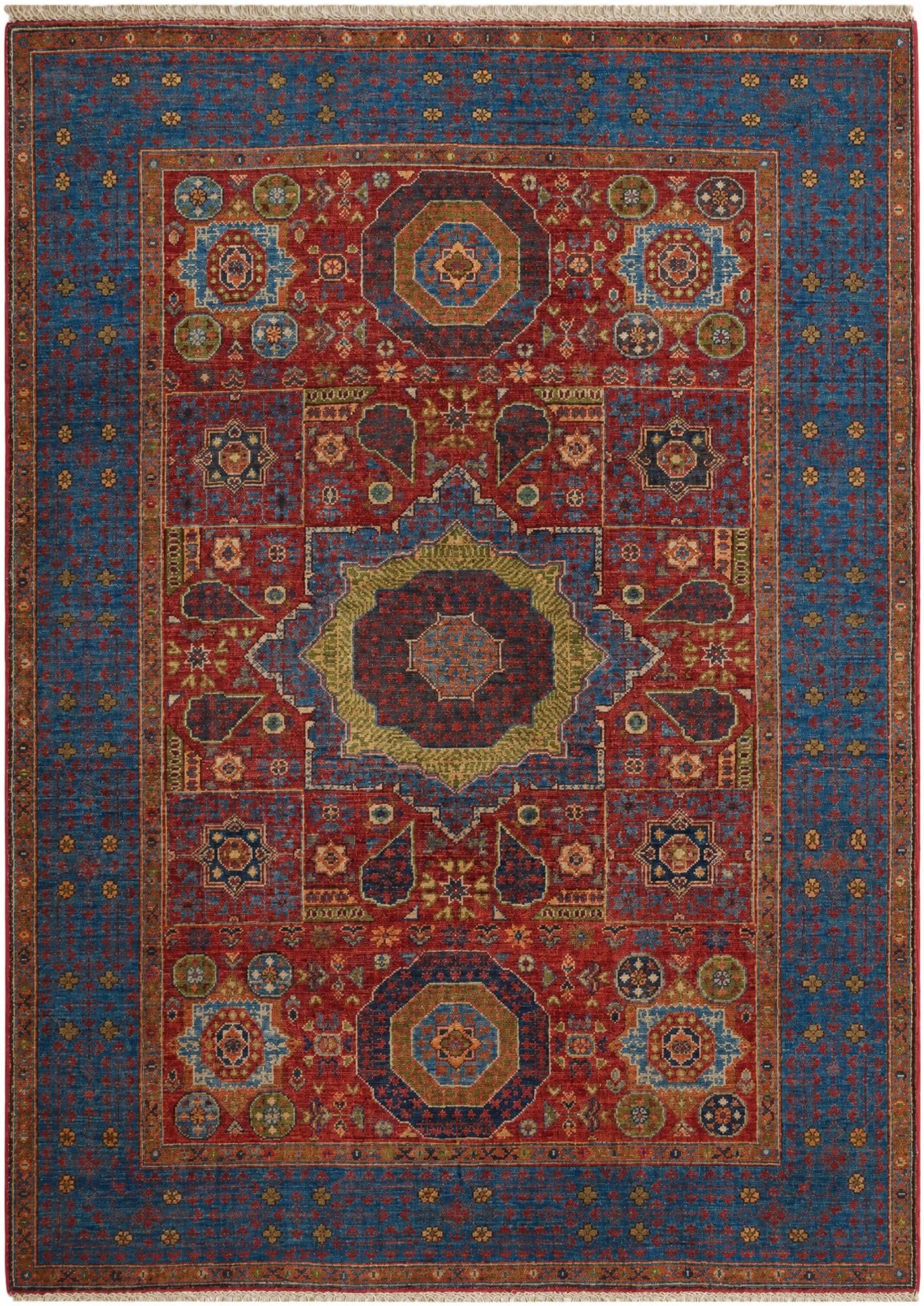 4' 4 x 6' Hand Knotted Mamluk Ziegler Rug