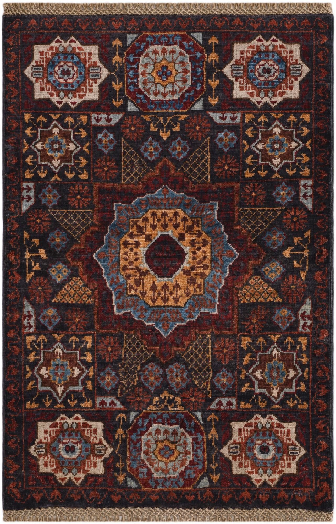 2' x 3' 1 Hand Knotted Mamluk Ziegler Rug
