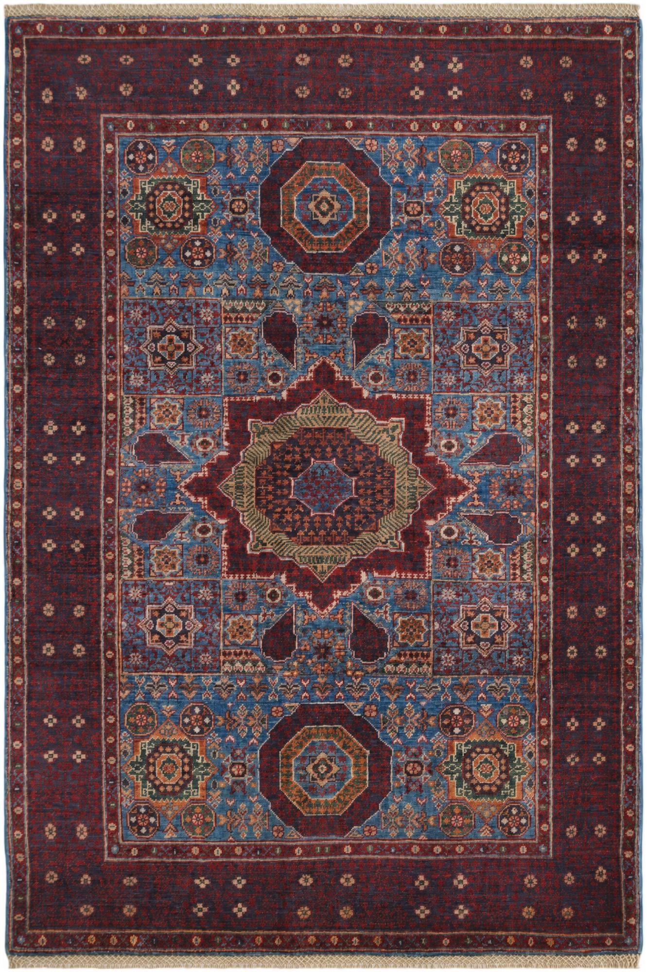 4' x 5' 10 Hand Knotted Mamluk Ziegler Rug