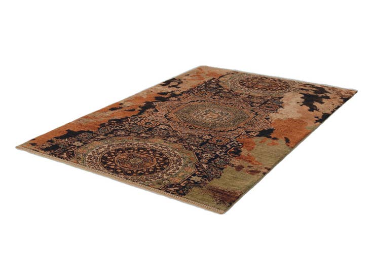 Detail image of 4' x 6' Hand Knotted Mamluk Ziegler Rug