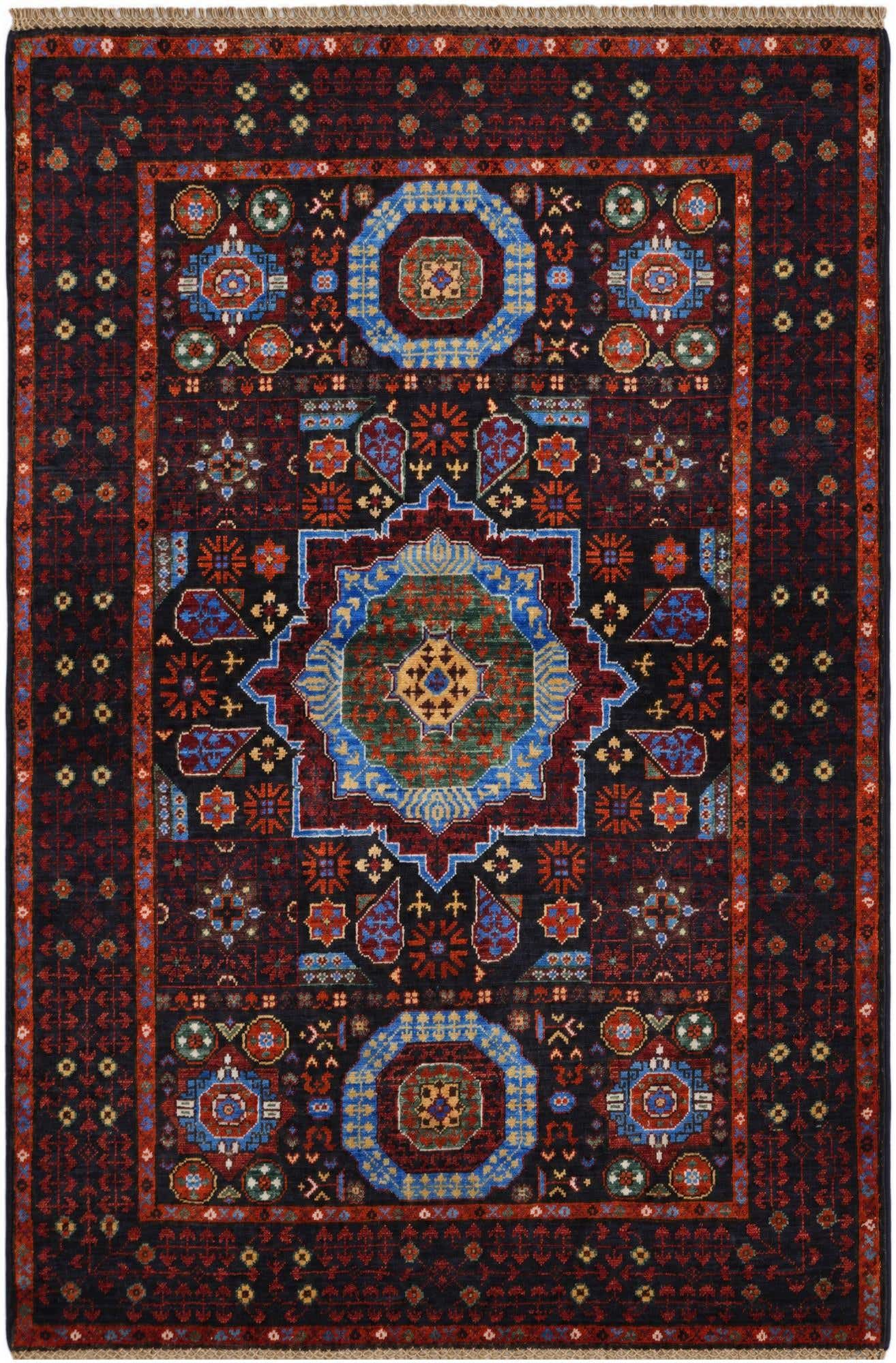 3' 4 x 5' 1 Hand Knotted Mamluk Ziegler Rug