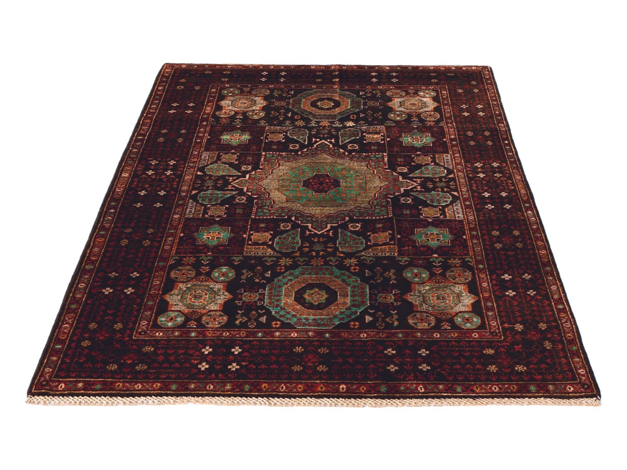 4' 2 x 5' 11 Hand Knotted Mamluk Ziegler Rug