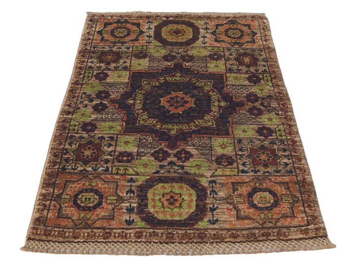 2' x 3' 2 Hand Knotted Mamluk Ziegler Rug
