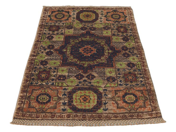 Detail image of 2' x 3' 2 Hand Knotted Mamluk Ziegler Rug
