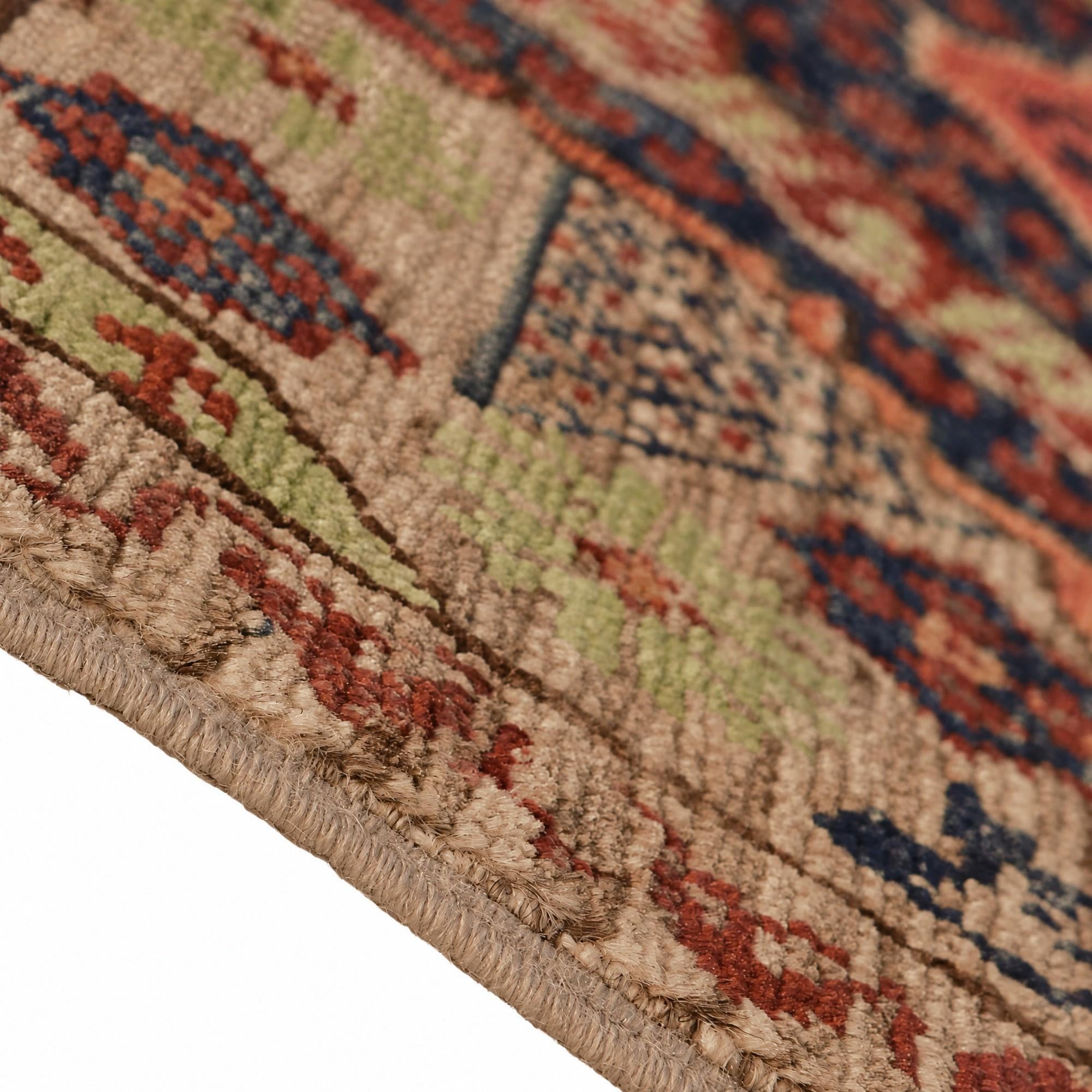 60cm x 95cm Hand Knotted Mamluk Ziegler Rug