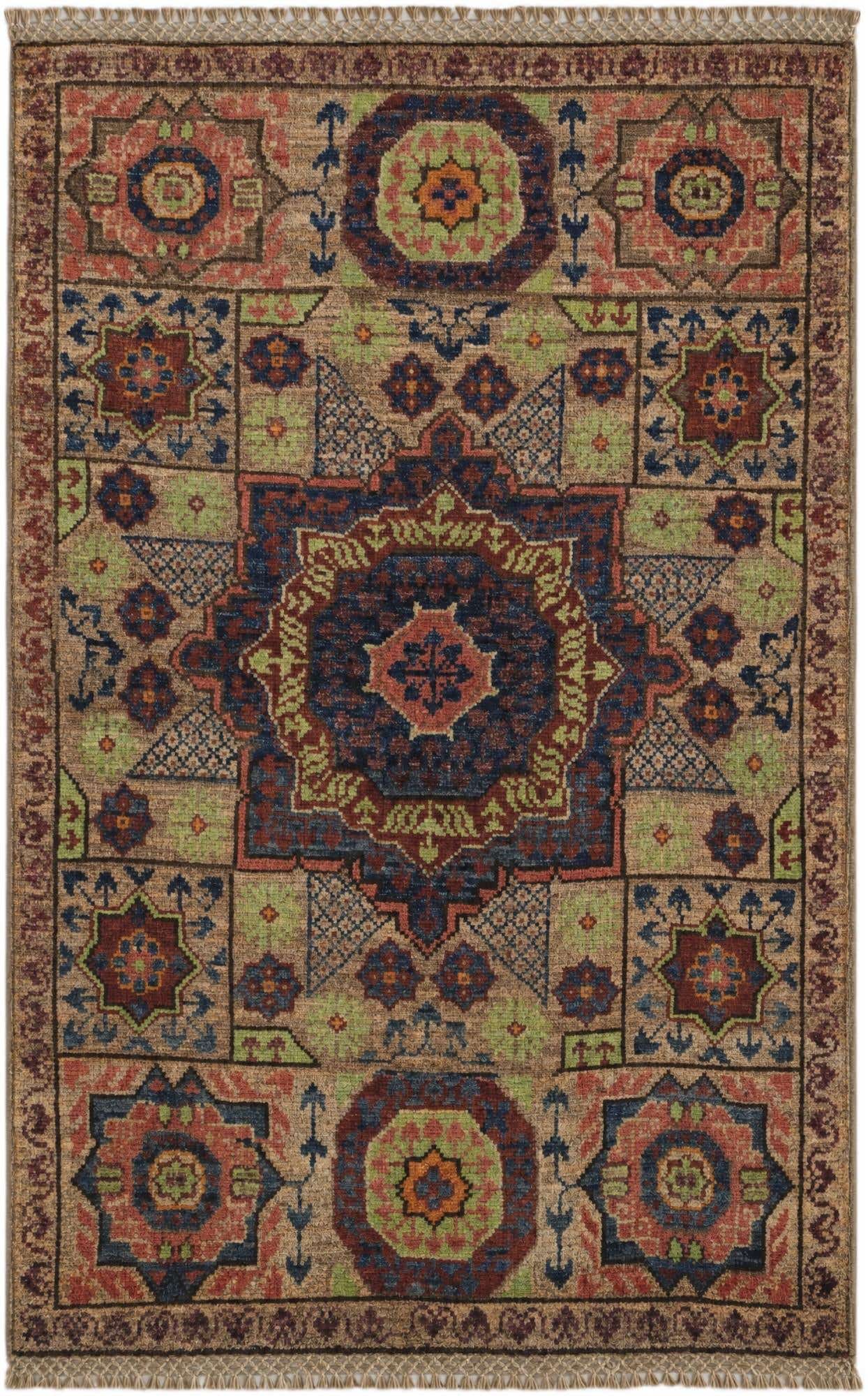 2' x 3' 2 Hand Knotted Mamluk Ziegler Rug