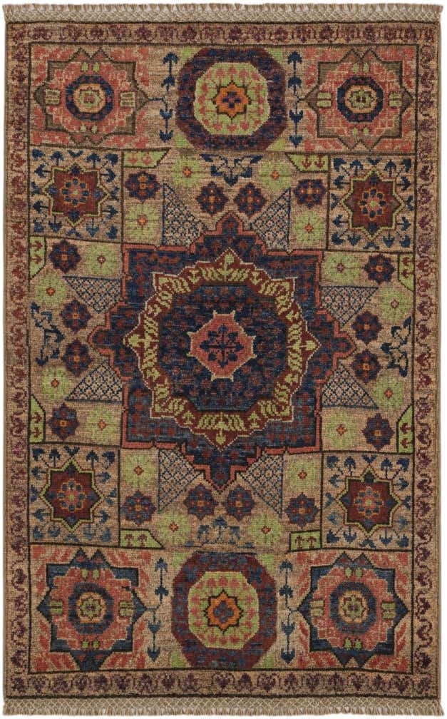 2' x 3' 2 Hand Knotted Mamluk Ziegler Rug