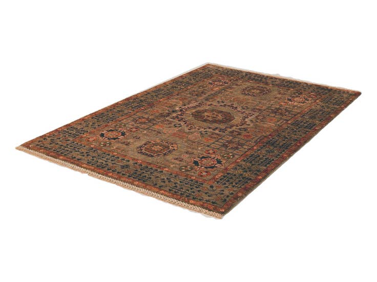 Detail image of 3' 4 x 4' 11 Hand Knotted Mamluk Ziegler Rug