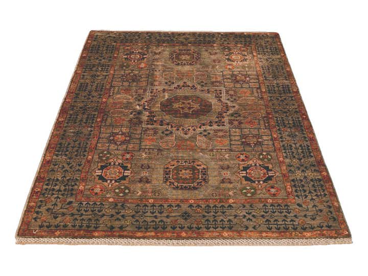 3' 4 x 4' 11 Hand Knotted Mamluk Ziegler Rug