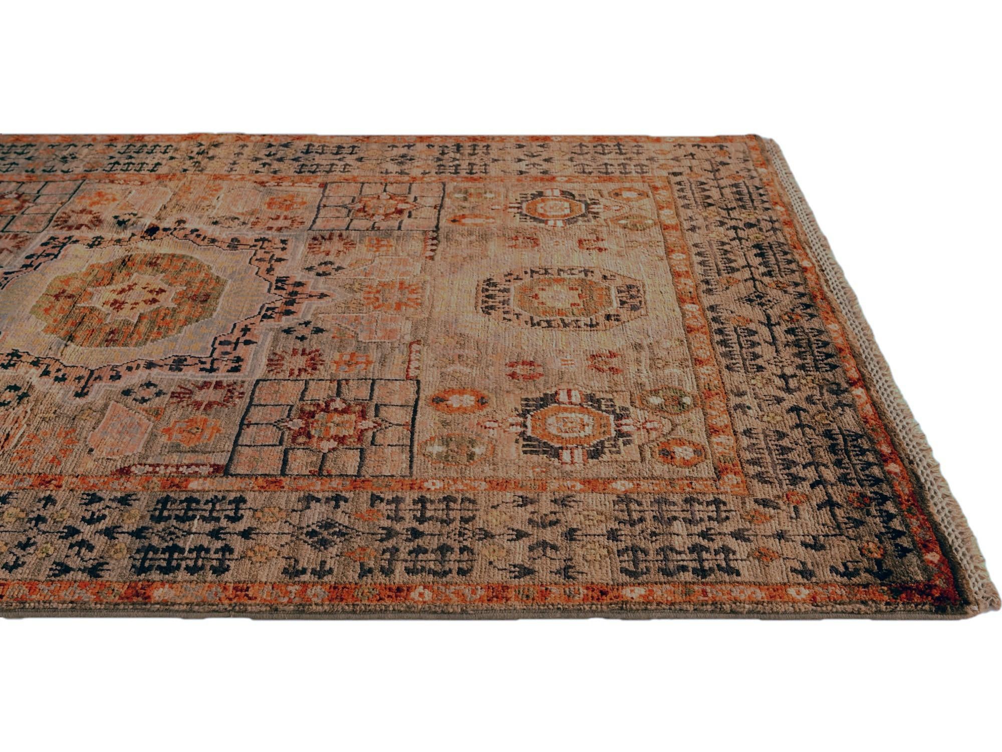 3' 4 x 4' 11 Hand Knotted Mamluk Ziegler Rug