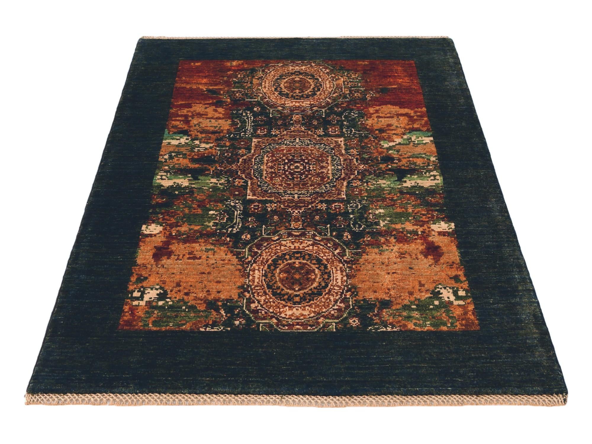 3' 5 x 5' Hand Knotted Mamluk Ziegler Rug